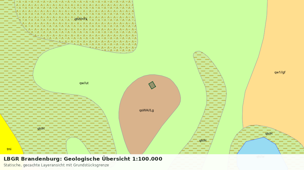 Statische Kartenansicht: LBGR Brandenburg: Geologische Übersicht 1:100.000