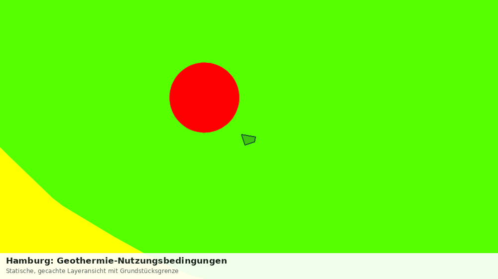 Statische Kartenansicht: Hamburg: Geothermie-Nutzungsbedingungen