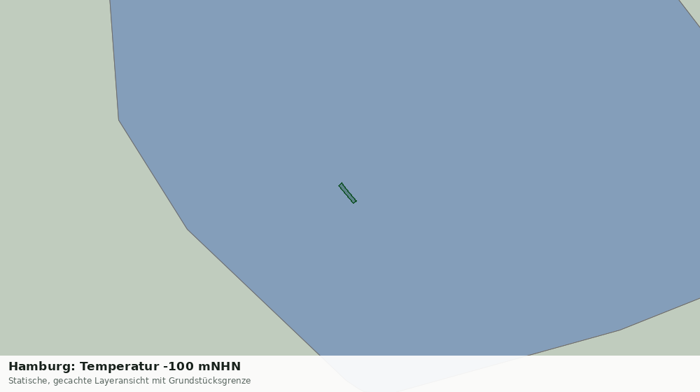 Statische Kartenansicht: Hamburg: Temperatur -100 mNHN