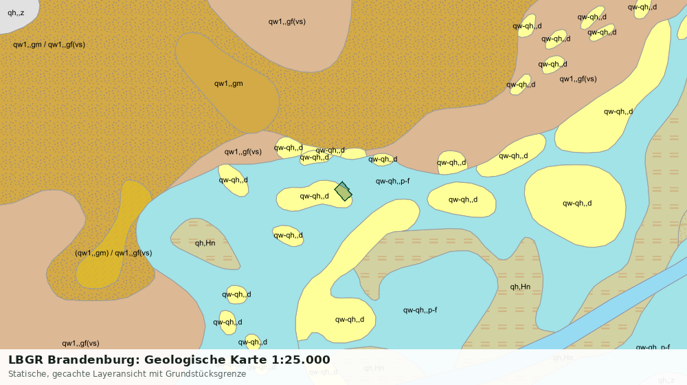Statische Kartenansicht: LBGR Brandenburg: Geologische Karte 1:25.000