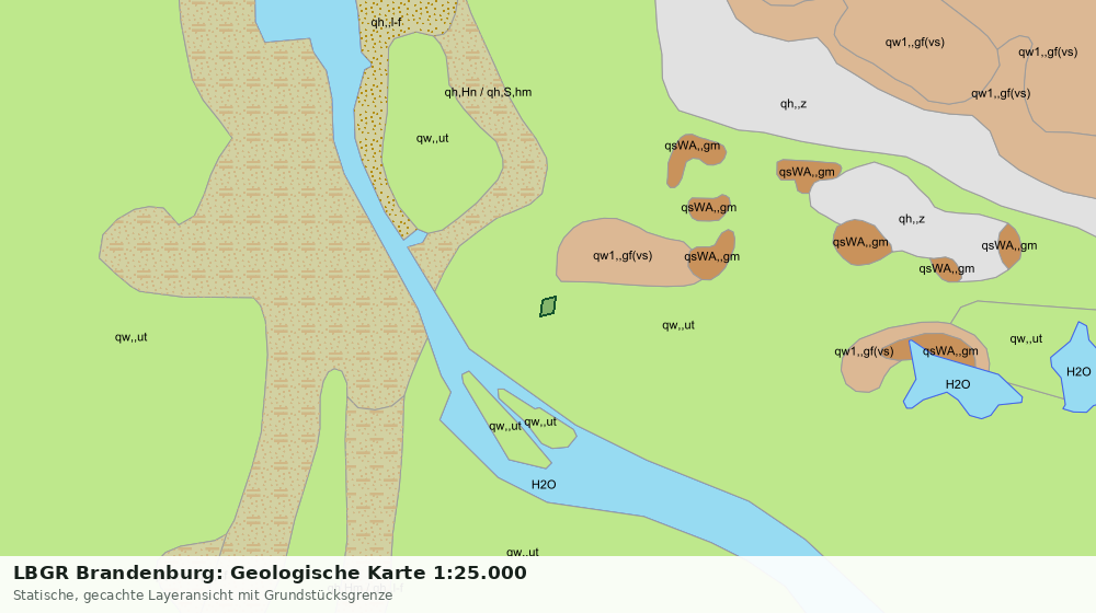 Statische Kartenansicht: LBGR Brandenburg: Geologische Karte 1:25.000