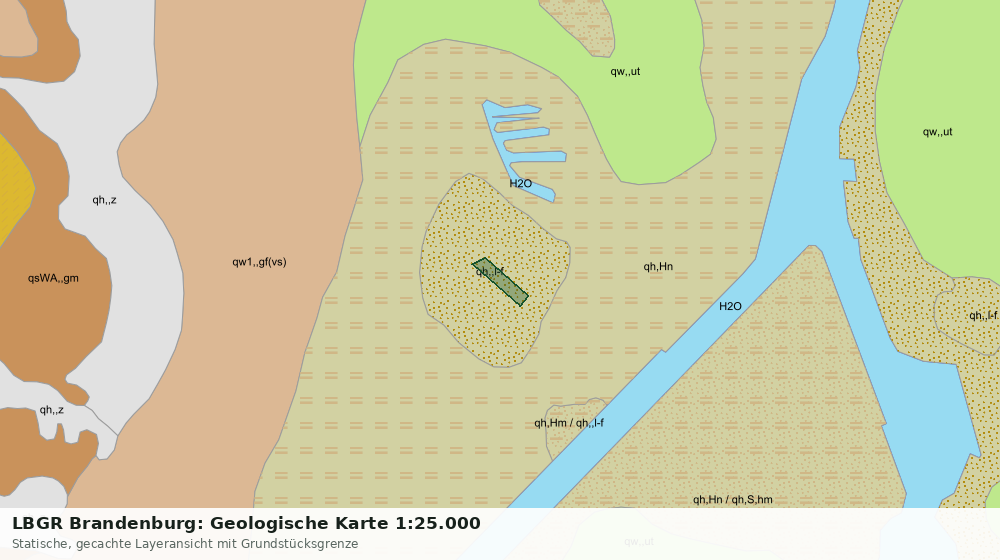 Statische Kartenansicht: LBGR Brandenburg: Geologische Karte 1:25.000