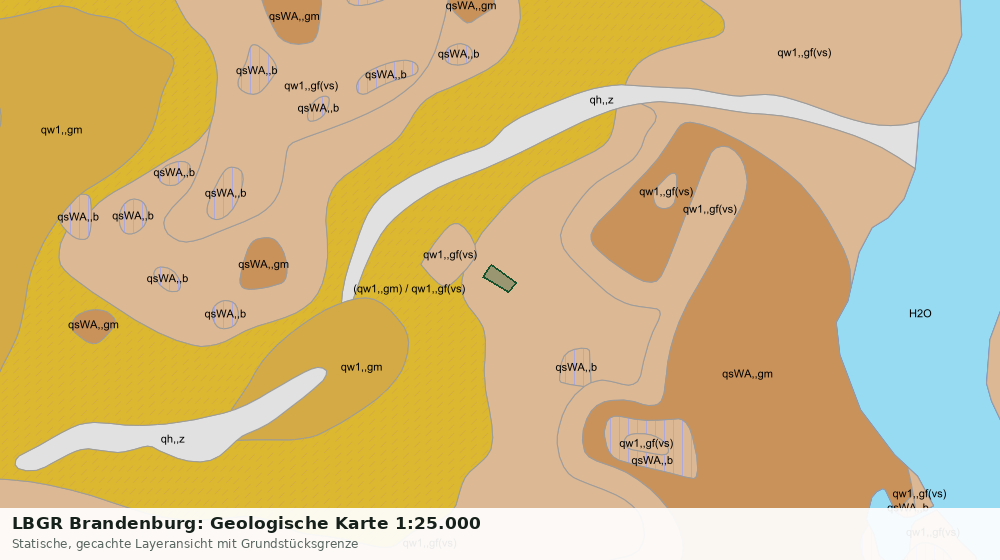 Statische Kartenansicht: LBGR Brandenburg: Geologische Karte 1:25.000