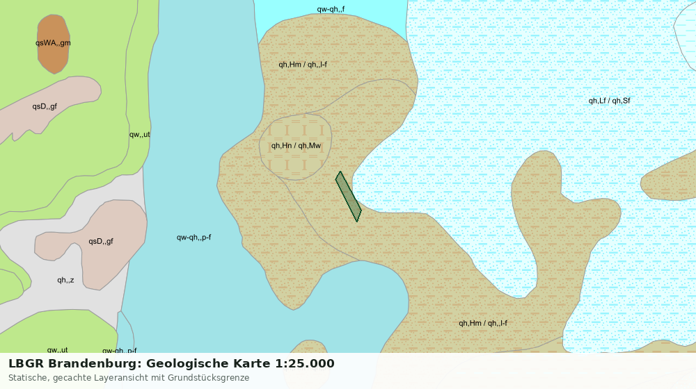 Statische Kartenansicht: LBGR Brandenburg: Geologische Karte 1:25.000