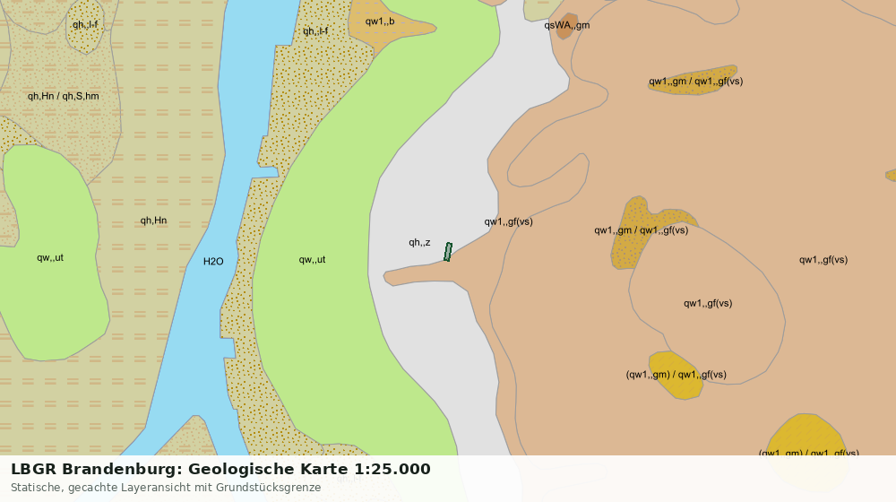 Statische Kartenansicht: LBGR Brandenburg: Geologische Karte 1:25.000