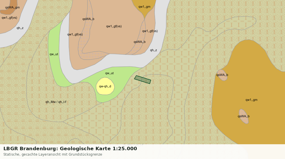 Statische Kartenansicht: LBGR Brandenburg: Geologische Karte 1:25.000