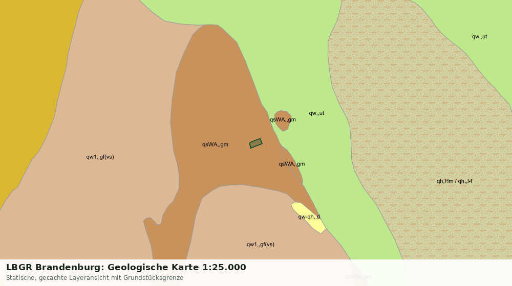 Statische Kartenansicht: LBGR Brandenburg: Geologische Karte 1:25.000