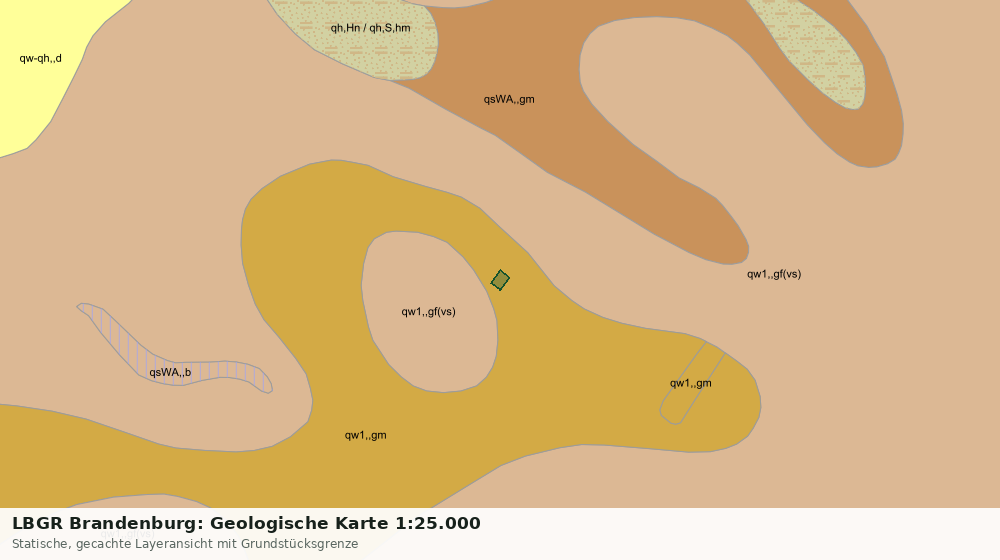 Statische Kartenansicht: LBGR Brandenburg: Geologische Karte 1:25.000