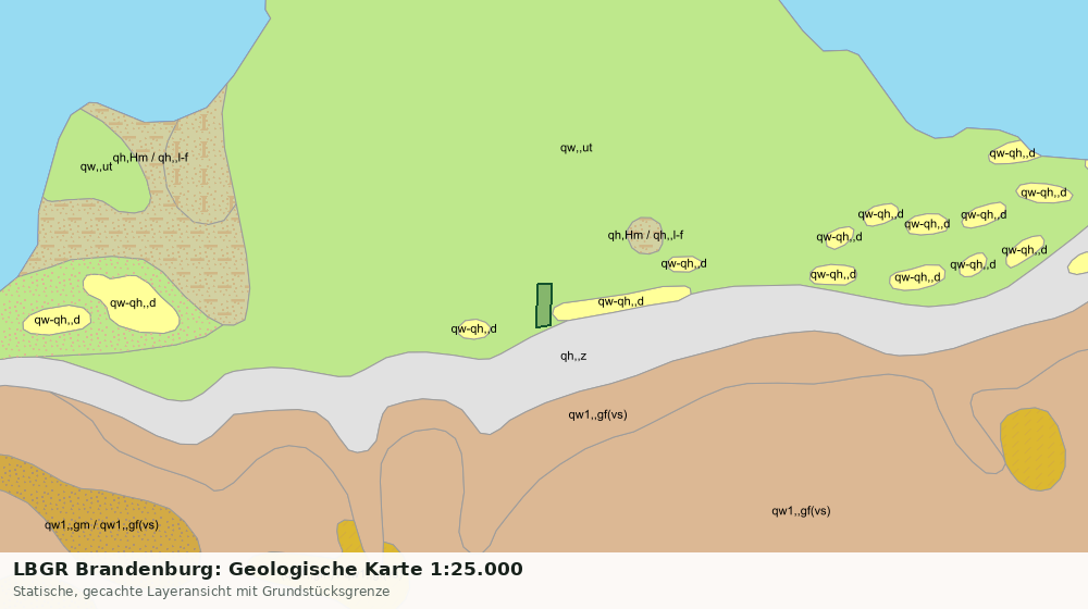 Statische Kartenansicht: LBGR Brandenburg: Geologische Karte 1:25.000