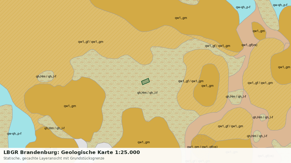 Statische Kartenansicht: LBGR Brandenburg: Geologische Karte 1:25.000