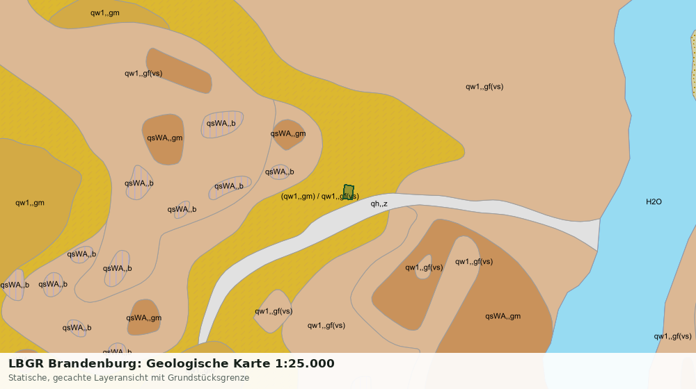 Statische Kartenansicht: LBGR Brandenburg: Geologische Karte 1:25.000