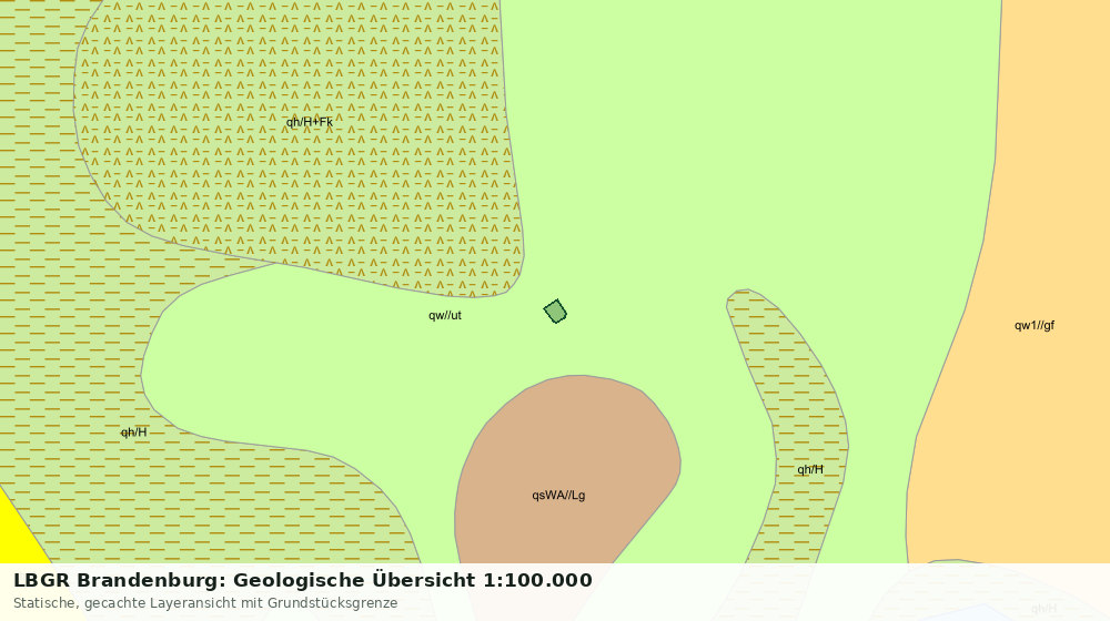 Statische Kartenansicht: LBGR Brandenburg: Geologische Übersicht 1:100.000