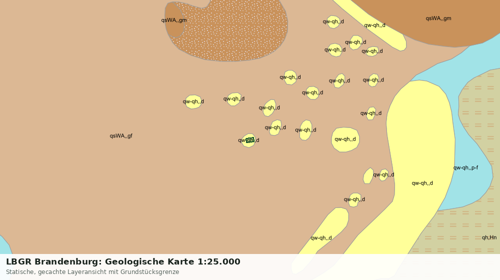Statische Kartenansicht: LBGR Brandenburg: Geologische Karte 1:25.000