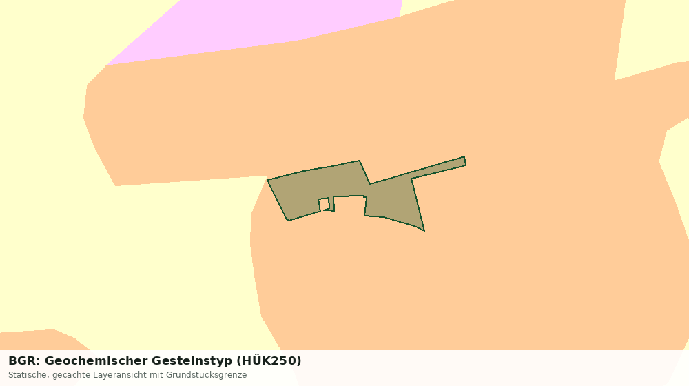 Statische Kartenansicht: BGR: Geochemischer Gesteinstyp (HÜK250)