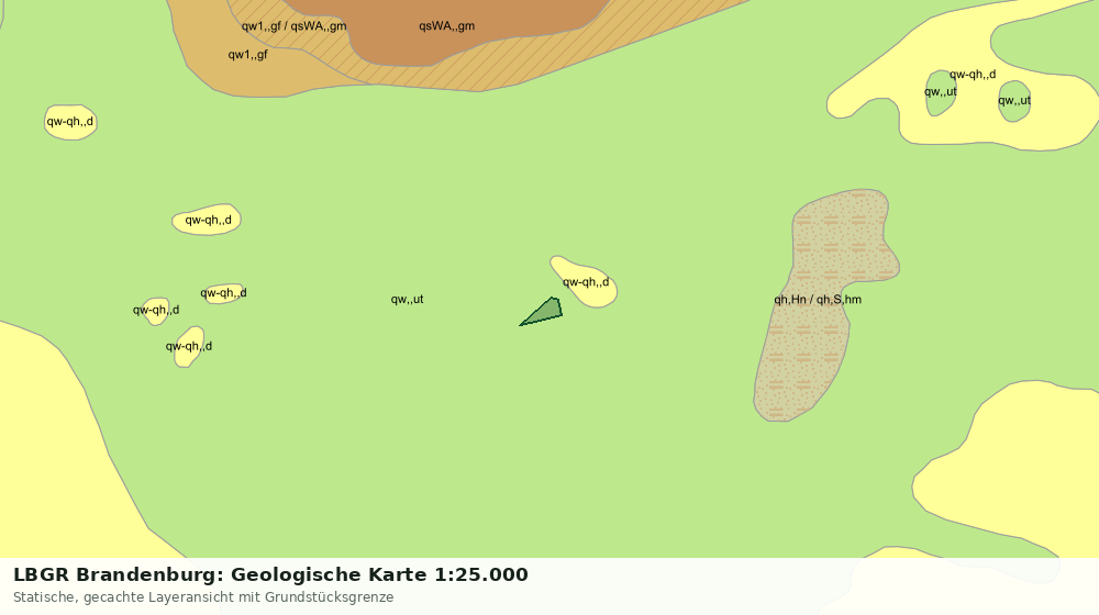 Statische Kartenansicht: LBGR Brandenburg: Geologische Karte 1:25.000
