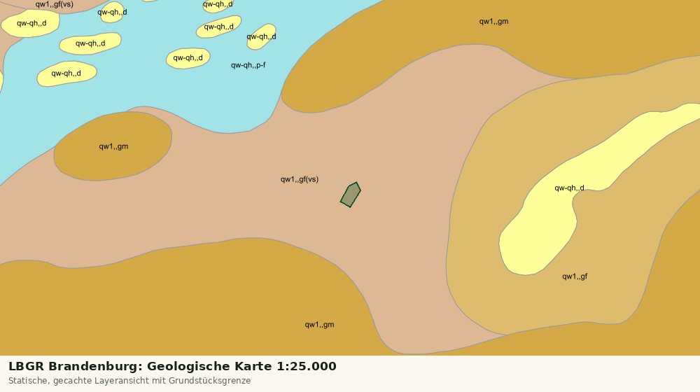 Statische Kartenansicht: LBGR Brandenburg: Geologische Karte 1:25.000