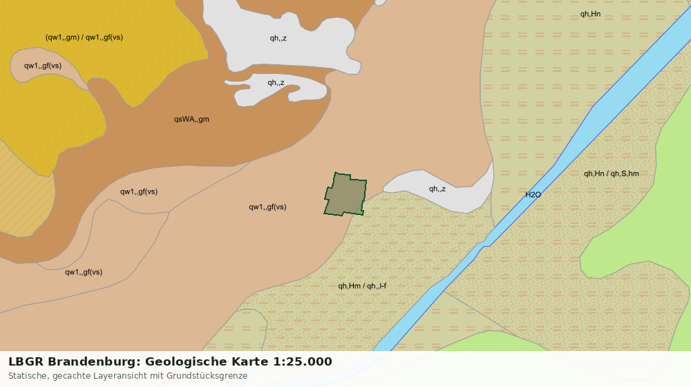 Statische Kartenansicht: LBGR Brandenburg: Geologische Karte 1:25.000