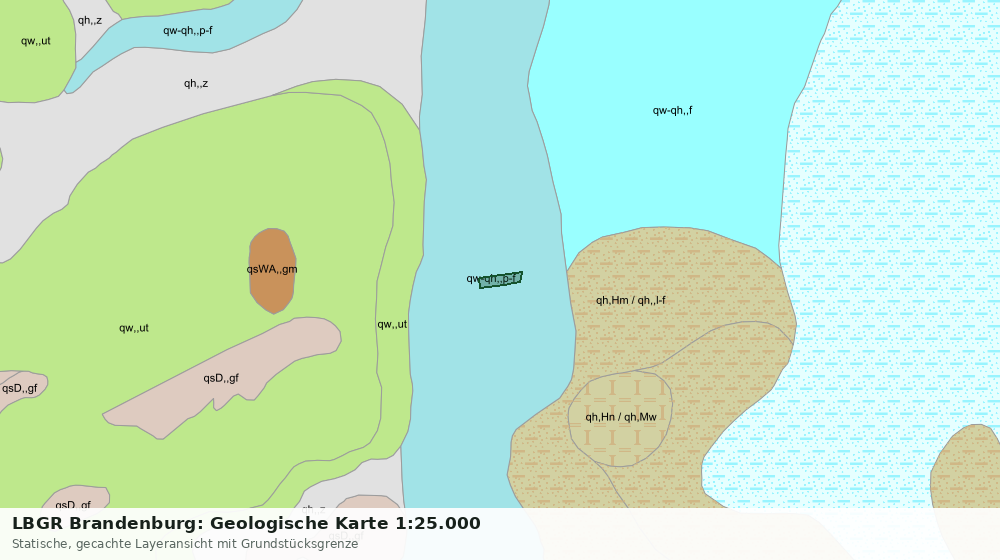 Statische Kartenansicht: LBGR Brandenburg: Geologische Karte 1:25.000
