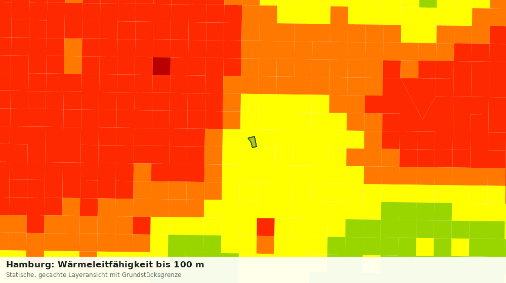 Statische Kartenansicht: Hamburg: Wärmeleitfähigkeit bis 100 m