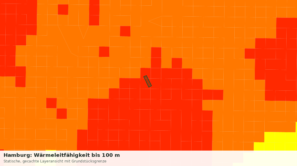 Statische Kartenansicht: Hamburg: Wärmeleitfähigkeit bis 100 m