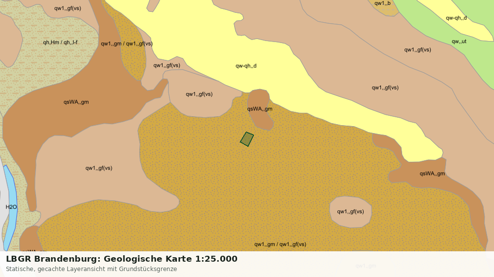 Statische Kartenansicht: LBGR Brandenburg: Geologische Karte 1:25.000