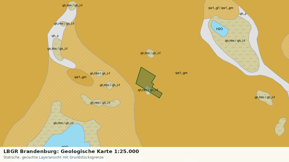 Statische Kartenansicht: LBGR Brandenburg: Geologische Karte 1:25.000