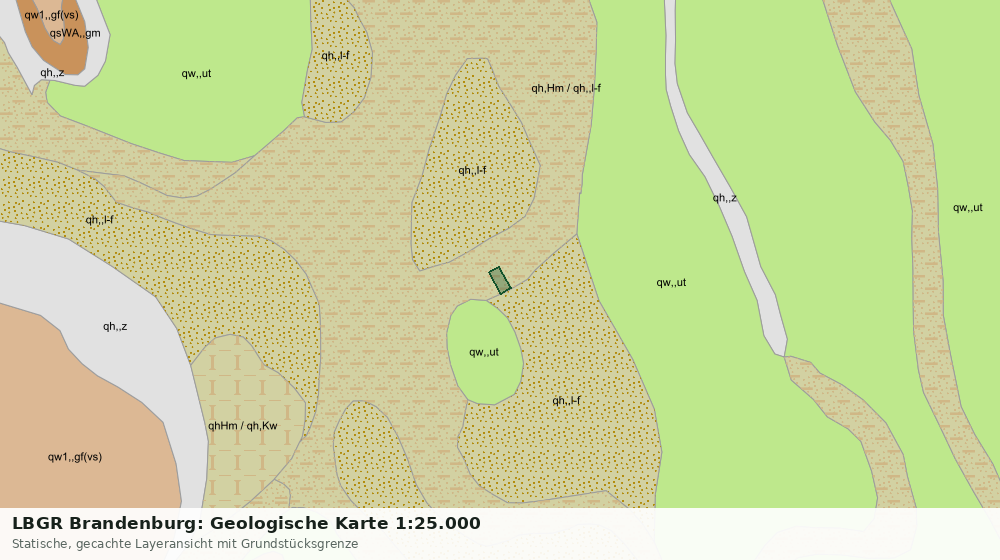 Statische Kartenansicht: LBGR Brandenburg: Geologische Karte 1:25.000