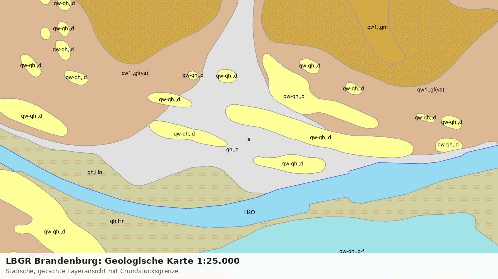 Statische Kartenansicht: LBGR Brandenburg: Geologische Karte 1:25.000