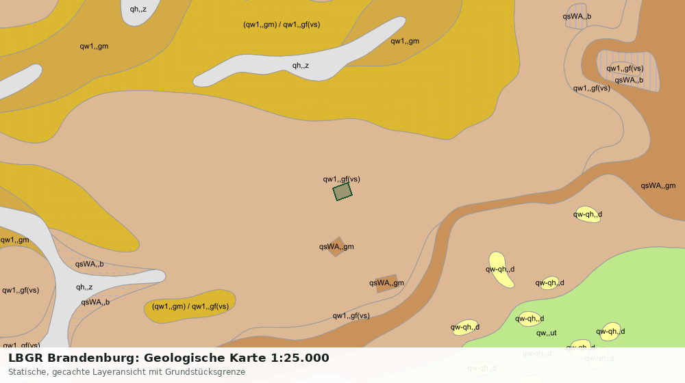 Statische Kartenansicht: LBGR Brandenburg: Geologische Karte 1:25.000