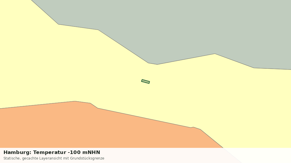 Statische Kartenansicht: Hamburg: Temperatur -100 mNHN