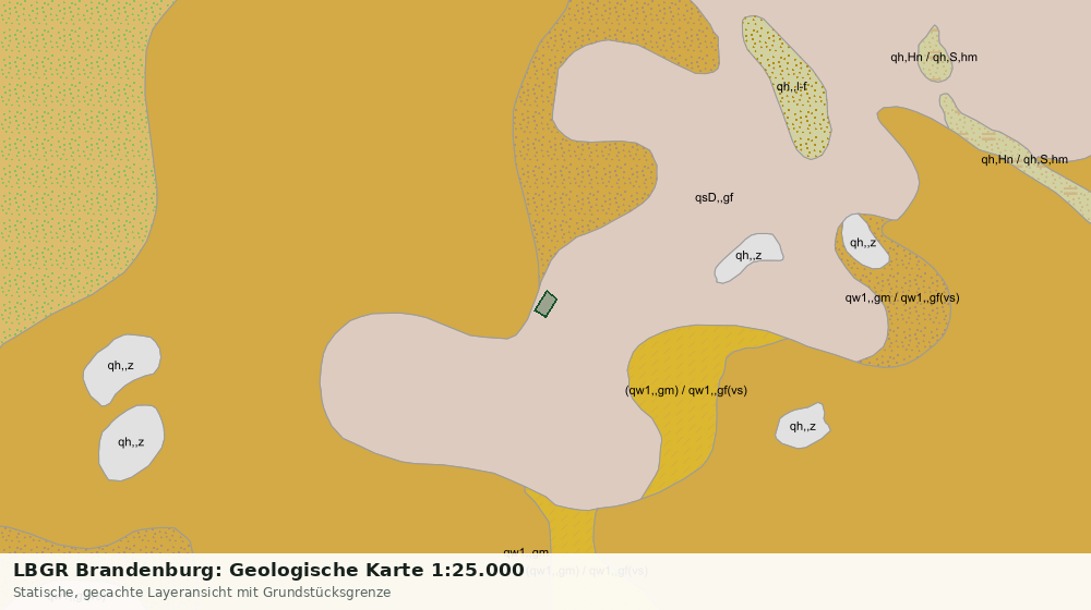 Statische Kartenansicht: LBGR Brandenburg: Geologische Karte 1:25.000