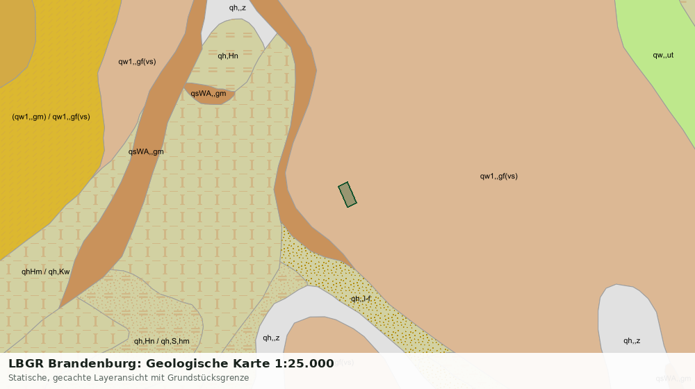 Statische Kartenansicht: LBGR Brandenburg: Geologische Karte 1:25.000