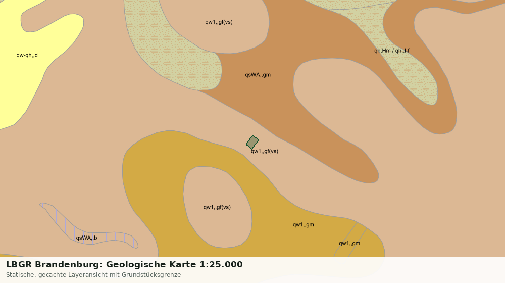 Statische Kartenansicht: LBGR Brandenburg: Geologische Karte 1:25.000