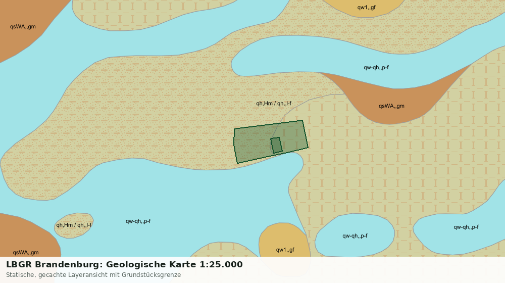 Statische Kartenansicht: LBGR Brandenburg: Geologische Karte 1:25.000