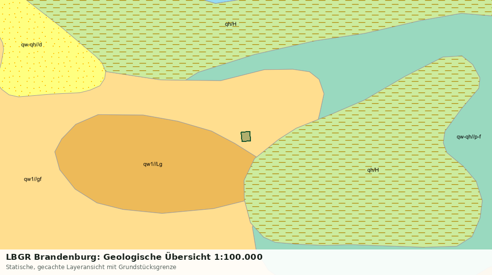 Statische Kartenansicht: LBGR Brandenburg: Geologische Übersicht 1:100.000