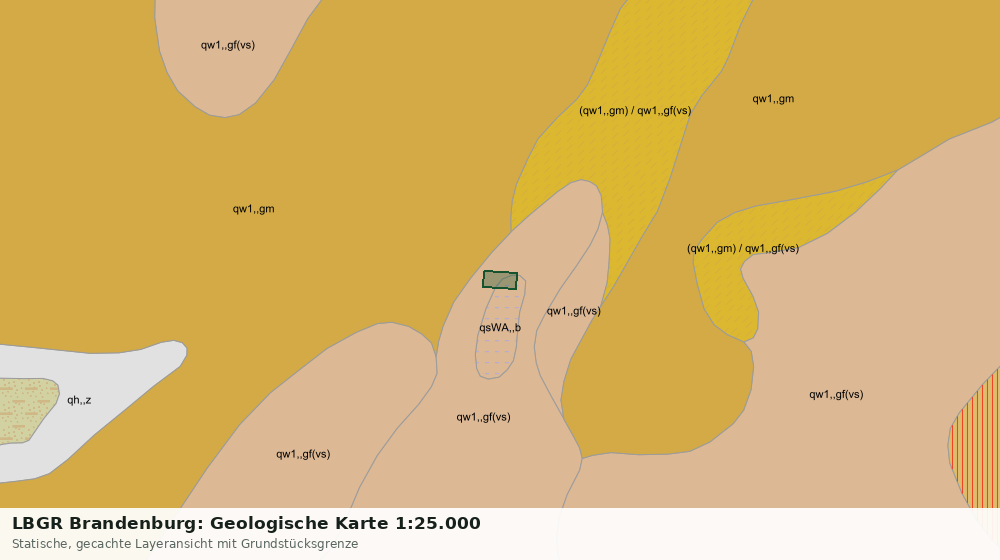 Statische Kartenansicht: LBGR Brandenburg: Geologische Karte 1:25.000