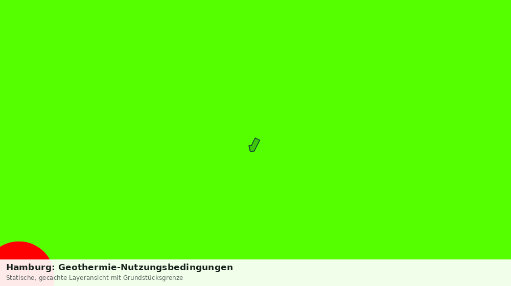 Statische Kartenansicht: Hamburg: Geothermie-Nutzungsbedingungen