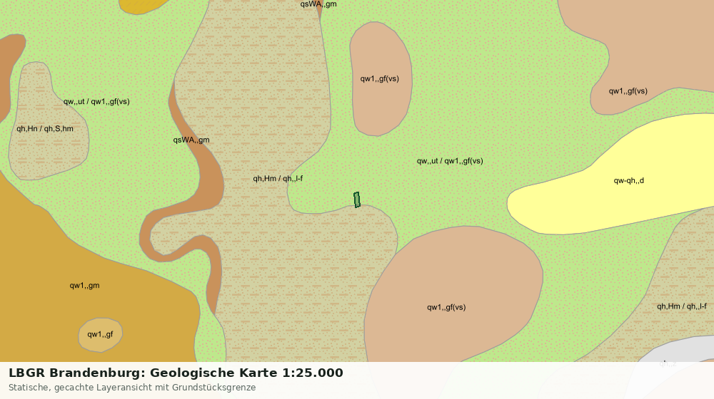 Statische Kartenansicht: LBGR Brandenburg: Geologische Karte 1:25.000