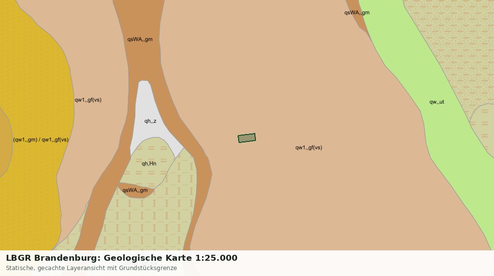 Statische Kartenansicht: LBGR Brandenburg: Geologische Karte 1:25.000