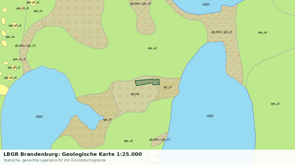 Statische Kartenansicht: LBGR Brandenburg: Geologische Karte 1:25.000
