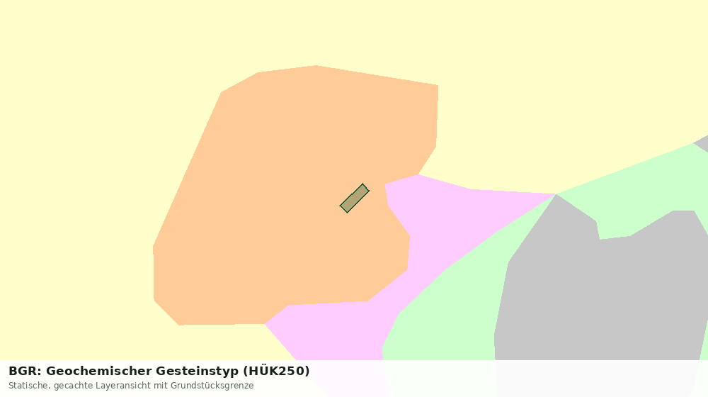 Statische Kartenansicht: BGR: Geochemischer Gesteinstyp (HÜK250)