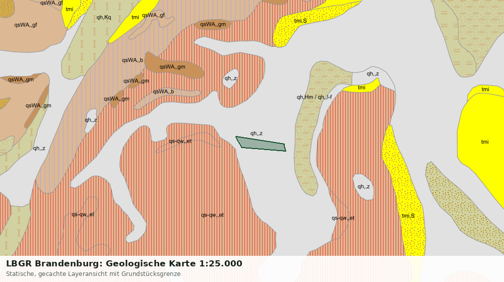 Statische Kartenansicht: LBGR Brandenburg: Geologische Karte 1:25.000
