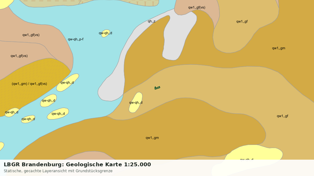 Statische Kartenansicht: LBGR Brandenburg: Geologische Karte 1:25.000
