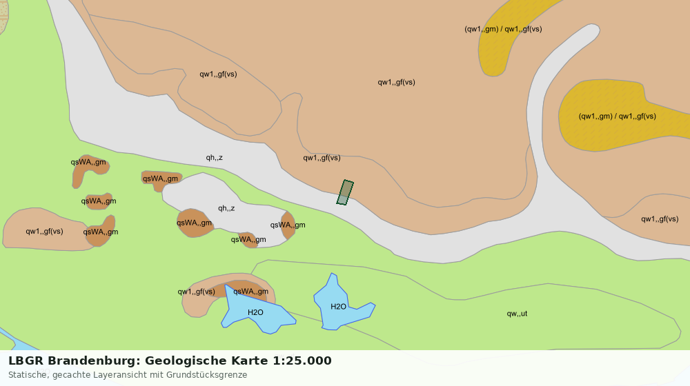 Statische Kartenansicht: LBGR Brandenburg: Geologische Karte 1:25.000