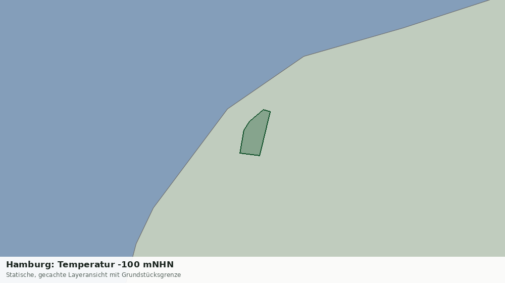 Statische Kartenansicht: Hamburg: Temperatur -100 mNHN