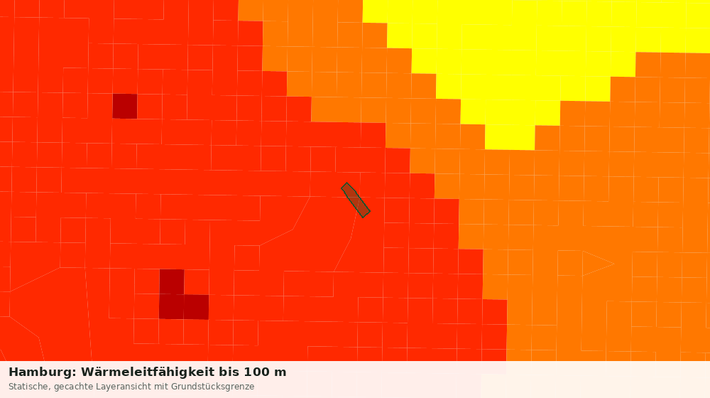 Statische Kartenansicht: Hamburg: Wärmeleitfähigkeit bis 100 m
