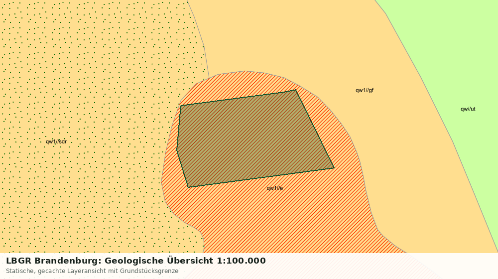 Statische Kartenansicht: LBGR Brandenburg: Geologische Übersicht 1:100.000