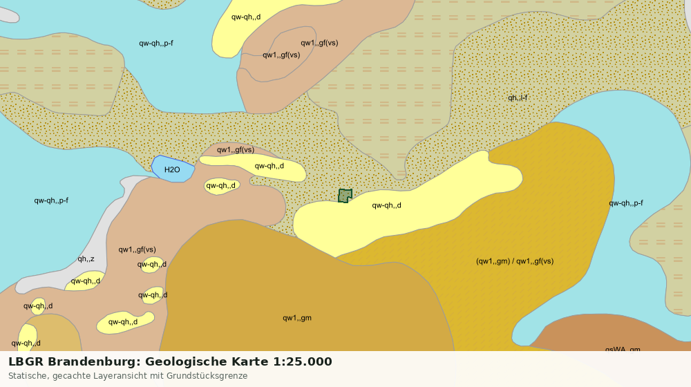 Statische Kartenansicht: LBGR Brandenburg: Geologische Karte 1:25.000