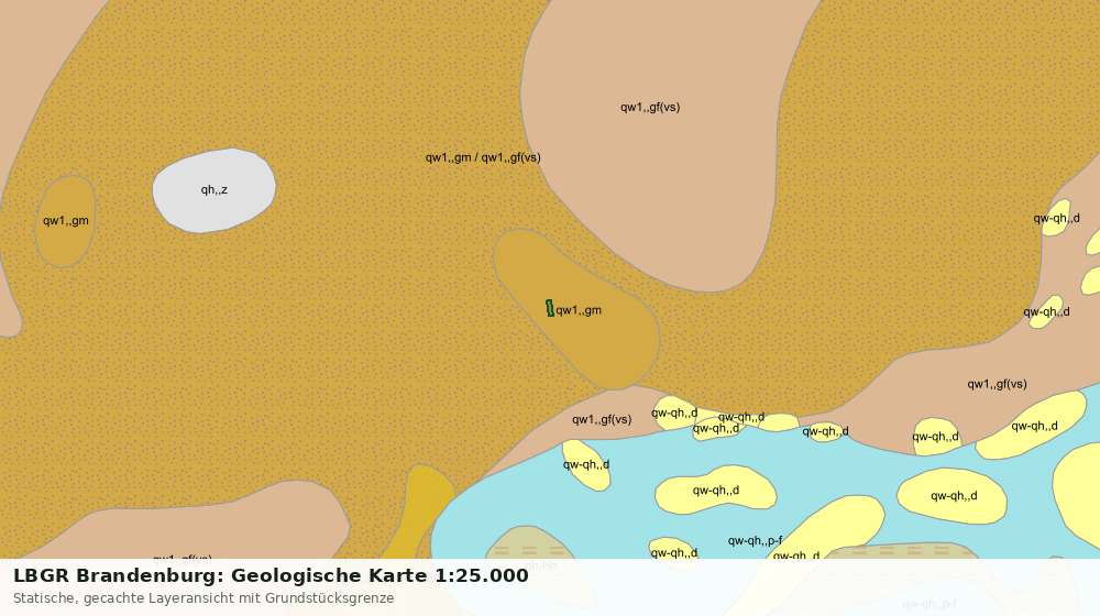 Statische Kartenansicht: LBGR Brandenburg: Geologische Karte 1:25.000