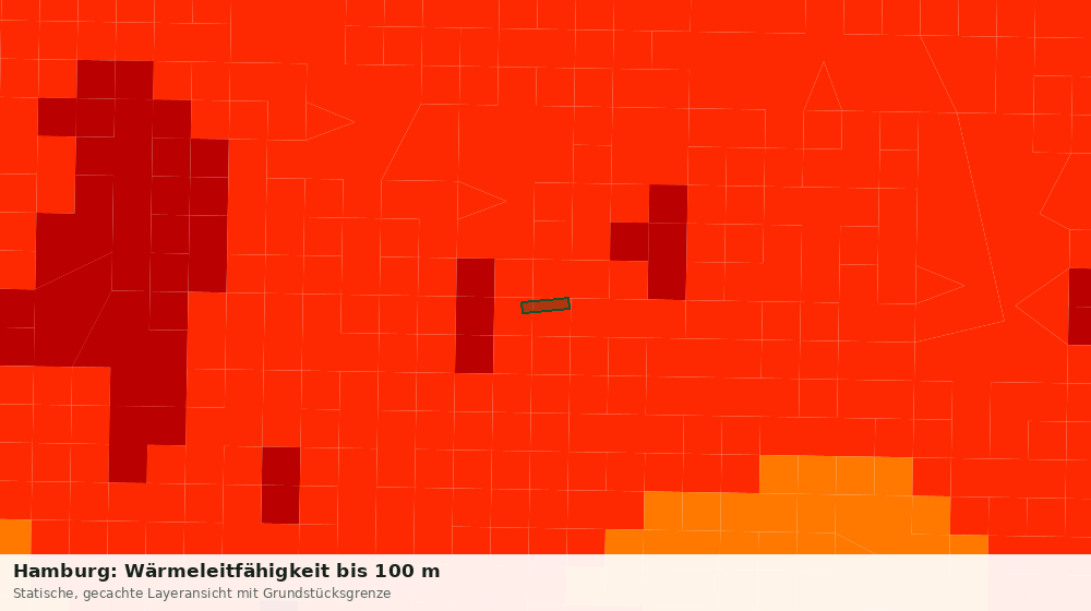 Statische Kartenansicht: Hamburg: Wärmeleitfähigkeit bis 100 m